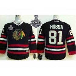 youth nhl jerseys chicago blackhawks #81 hossa black[2015 stanley cup]