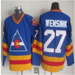 Colorado Avalanche #27 John Wensink Blue CCM Throwback Stitched NHL Jersey