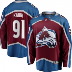 Men Colorado Avalanche 91 Nazem Kadri Burgundy Adidas Jersey