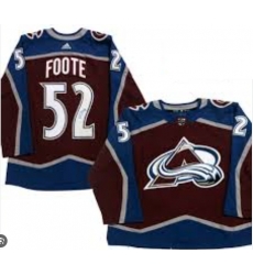 Men Colorado Avalanche ADAM FOOTE #52 Burgundy Adidas PRO Jersey