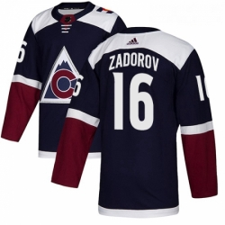 Youth Adidas Colorado Avalanche 16 Nikita Zadorov Authentic Navy Blue Alternate NHL Jersey 