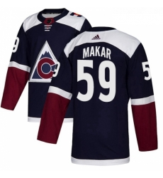 Youth Adidas Colorado Avalanche 59 Cale Makar Authentic Navy Blue Alternate NHL Jersey 