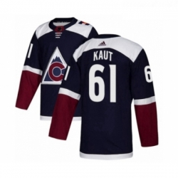 Youth Adidas Colorado Avalanche 61 Martin Kaut Premier Navy Blue Alternate NHL Jersey 