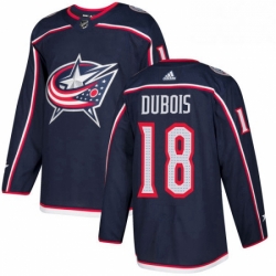 Mens Adidas Columbus Blue Jackets 18 Pierre Luc Dubois Authentic Navy Blue Home NHL Jersey 