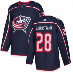 Mens Adidas Columbus Blue Jackets 28 Oliver Bjorkstrand Premier Navy Blue Home NHL Jersey 