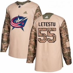 Youth Adidas Columbus Blue Jackets 55 Mark Letestu Authentic White Away NHL Jersey 