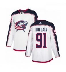 Youth Adidas Columbus Blue Jackets 91 Anthony Duclair Authentic White Away NHL Jersey 