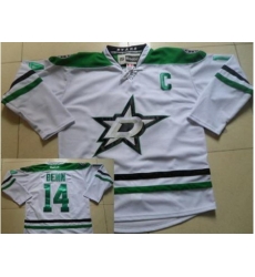 Dallas Stars 14 Jamie Benn White Jerseys