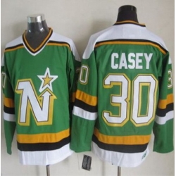 Dallas Stars #30 Jon Casey Green CCM Throwback Stitched NHL Jersey