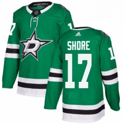 Mens Adidas Dallas Stars 17 Devin Shore Premier Green Home NHL Jersey 