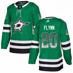 Mens Adidas Dallas Stars 20 Brian Flynn Authentic Green Drift Fashion NHL Jersey 