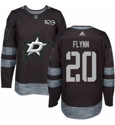 Mens Adidas Dallas Stars 20 Brian Flynn Premier Black 1917 2017 100th Anniversary NHL Jersey 