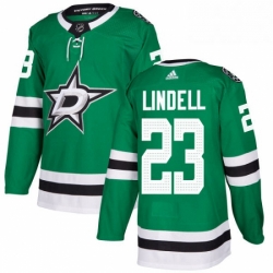 Mens Adidas Dallas Stars 23 Esa Lindell Premier Green Home NHL Jersey 