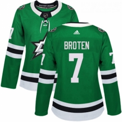 Womens Adidas Dallas Stars 7 Neal Broten Premier Green Home NHL Jersey 