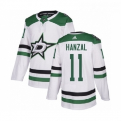 Youth Adidas Dallas Stars 11 Martin Hanzal Authentic White Away NHL Jersey 