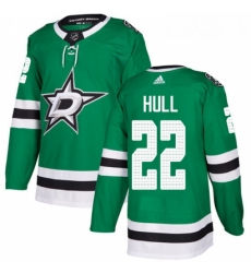 Youth Adidas Dallas Stars 22 Brett Hull Premier Green Home NHL Jersey 