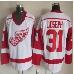 Detroit Red Wings #31 Curtis Joseph White CCM Throwback Stitched NHL Jersey