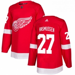 Mens Adidas Detroit Red Wings 27 Michael Rasmussen Premier Red Home NHL Jersey 