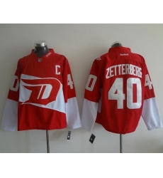 Red Wings #40 Henrik Zetterberg Red 2016 Stadium Series Stitched NHL Jersey