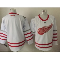 Red Wings Blank White 2017 Centennial Classic Reebok Jersey