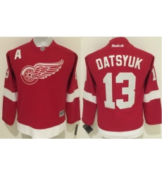 Red Wings #13 Pavel Datsyuk Red Stitched Youth NHL Jersey