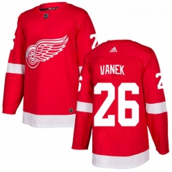 Youth Adidas Detroit Red Wings 26 Thomas Vanek Authentic Red Home NHL Jersey 