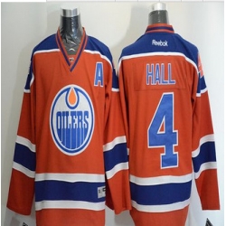 Edmonton Oilers #4 Taylor Hall Orange Stitched NHL Jersey