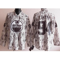 Edmonton Oilers 94# Ryan Smyth White Camo NHL Jerseys