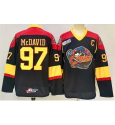 Men Edmonton Oilers 97 Connor McDavid Black 2024 25 With C Patch Heritage Classic Primegreen Stitched Jersey