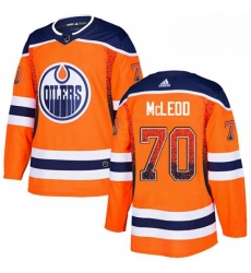 Mens Adidas Edmonton Oilers 70 Ryan McLeod Authentic Orange Drift Fashion NHL Jersey 