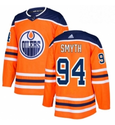 Mens Adidas Edmonton Oilers 94 Ryan Smyth Premier Orange Home NHL Jersey 