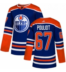 Youth Adidas Edmonton Oilers 67 Benoit Pouliot Authentic Royal Blue Alternate NHL Jersey 