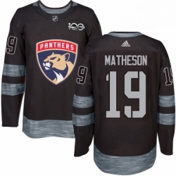 Mens Adidas Florida Panthers 19 Michael Matheson Authentic Black 1917 2017 100th Anniversary NHL Jersey 