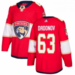 Mens Adidas Florida Panthers 63 Evgenii Dadonov Premier Red Home NHL Jersey 