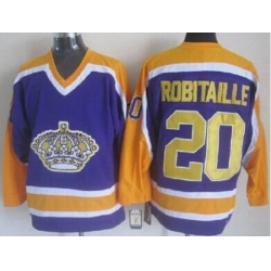 Los Angeles Kings #20 Luc Robitaille Purple CCM NHL Jerseys