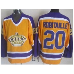 Los Angeles Kings #20 Luc Robitaille Yellow CCM NHL Jerseys