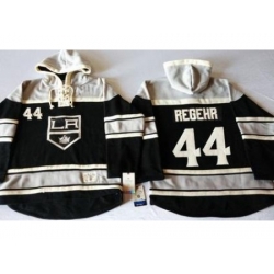 Los Angeles Kings #44 Robyn Regehr Black Sawyer Hooded Sweatshirt Stitched NHL Jersey