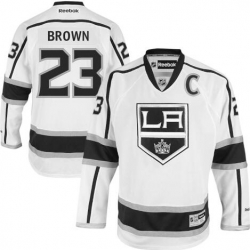 Men Los Angeles Kings #23 Dustin Brown Reebok White Away Premier Jersey