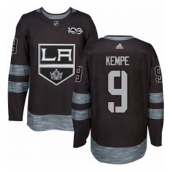 Mens Adidas Los Angeles Kings 9 Adrian Kempe Premier Black 1917 2017 100th Anniversary NHL Jersey 