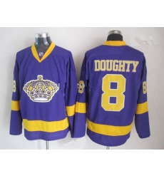 NHL Jerseys Los Angeles Kings 8 Drew Doughty Purple Gold Ice Hockey Jersey