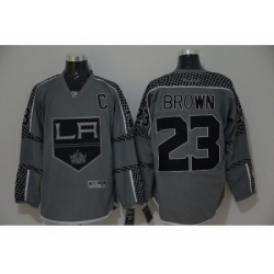 NHL los angeles kings #23 brown Charcoal Cross Check Fashion jerseys