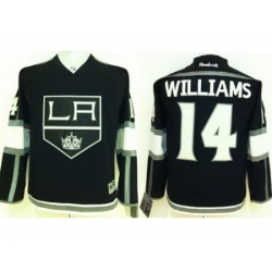 Kids Los Angeles Kings 14 Justin Williams Black NHL Hockey Jerseys