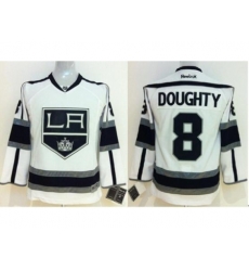 Kids Los Angeles Kings 8 Drew Doughty White NHL Jerseys