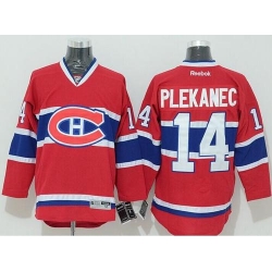 Canadiens  #14 Tomas Plekanec Stitched Red New CH NHL Jersey