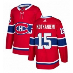 Mens Adidas Montreal Canadiens 15 Jesperi Kotkaniemi Premier Red Home NHL Jersey 