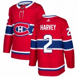 Mens Adidas Montreal Canadiens 2 Doug Harvey Authentic Red Home NHL Jersey 