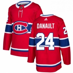 Mens Adidas Montreal Canadiens 24 Phillip Danault Premier Red Home NHL Jersey 