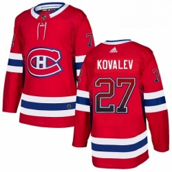 Mens Adidas Montreal Canadiens 27 Alexei Kovalev Authentic Red Drift Fashion NHL Jersey 