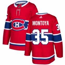 Mens Adidas Montreal Canadiens 35 Al Montoya Premier Red Home NHL Jersey 