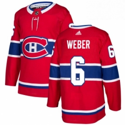 Mens Adidas Montreal Canadiens 6 Shea Weber Premier Red Home NHL Jersey 